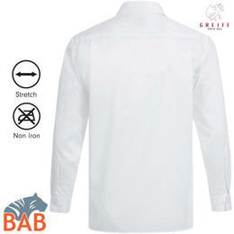 Greiff  Premium 6764 Herrenhemd Comfort Fit , Stretch weiss