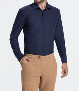 Greiff Casual  6767 Herren-Jerseyhemd langarm Regular Fit, weiß
