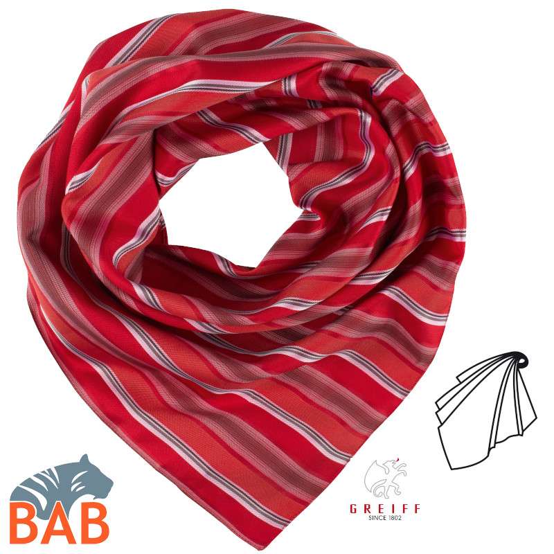 Greiff  6901 Tuch Business-Kleidung rot-grau gestreift