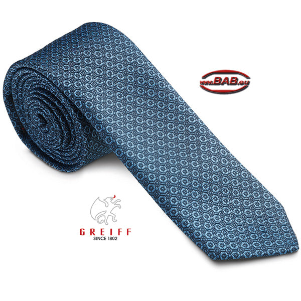 Greiff 6918 Slimline Krawatte für Herren blau