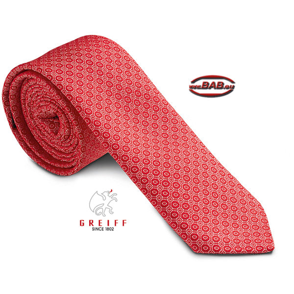 Greiff 6918 Slimline Krawatte für Herren rot