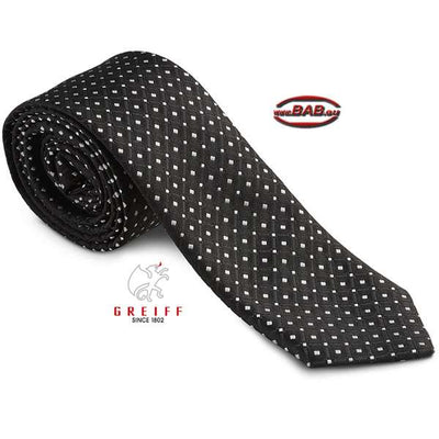 Greiff 6918 Slimline Krawatte für Herren schwarz/silbergrau