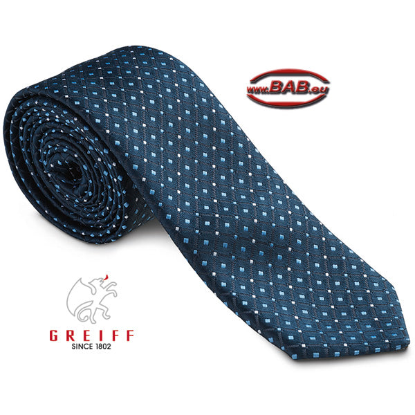 Greiff 6918 Slimline Krawatte für Herren marine/bleu