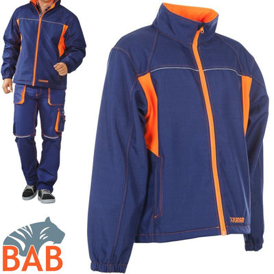 Planam Basalt Neon Softshell Jacke marine/ orange