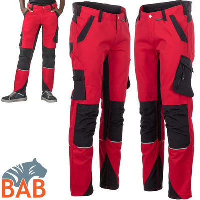 Planam Norit 6407 Arbeitshose Bundhose  rot-schwarz Herrengrösse