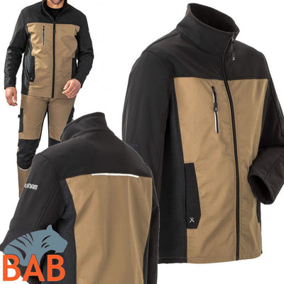 Planam norit 6503 Herrenhybridjacke sand-schwarz Herrengrösse
