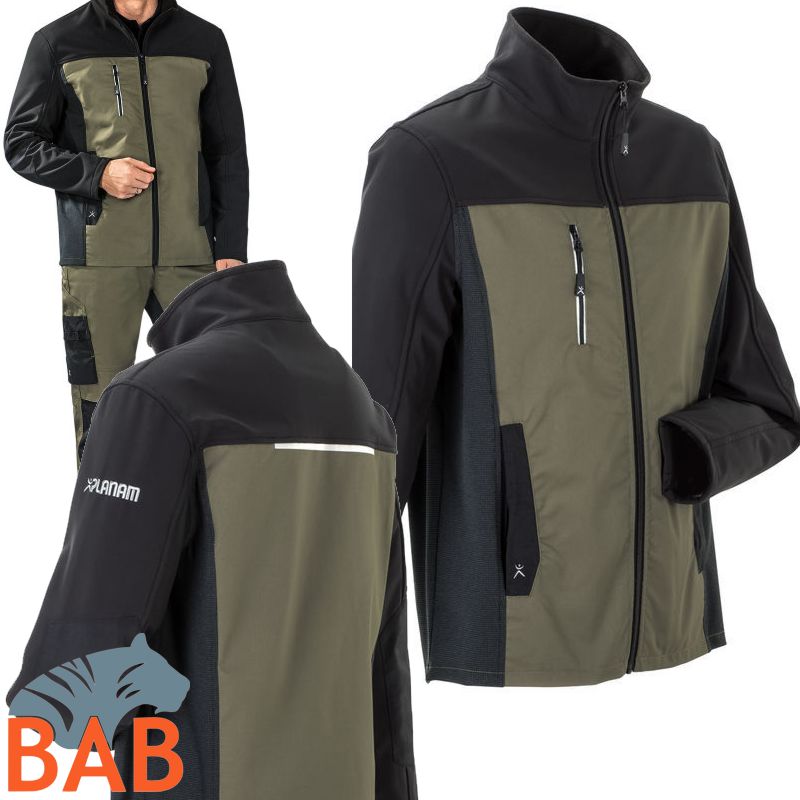 Planam norit 6505 Herrenhybridjacke oliv-schwarz Herrengrösse
