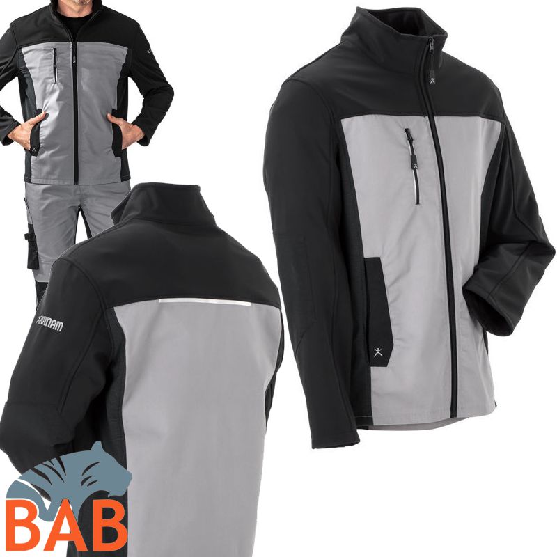 Planam norit 6506 Herrenhybridjacke zink-schwarz Herrengrösse