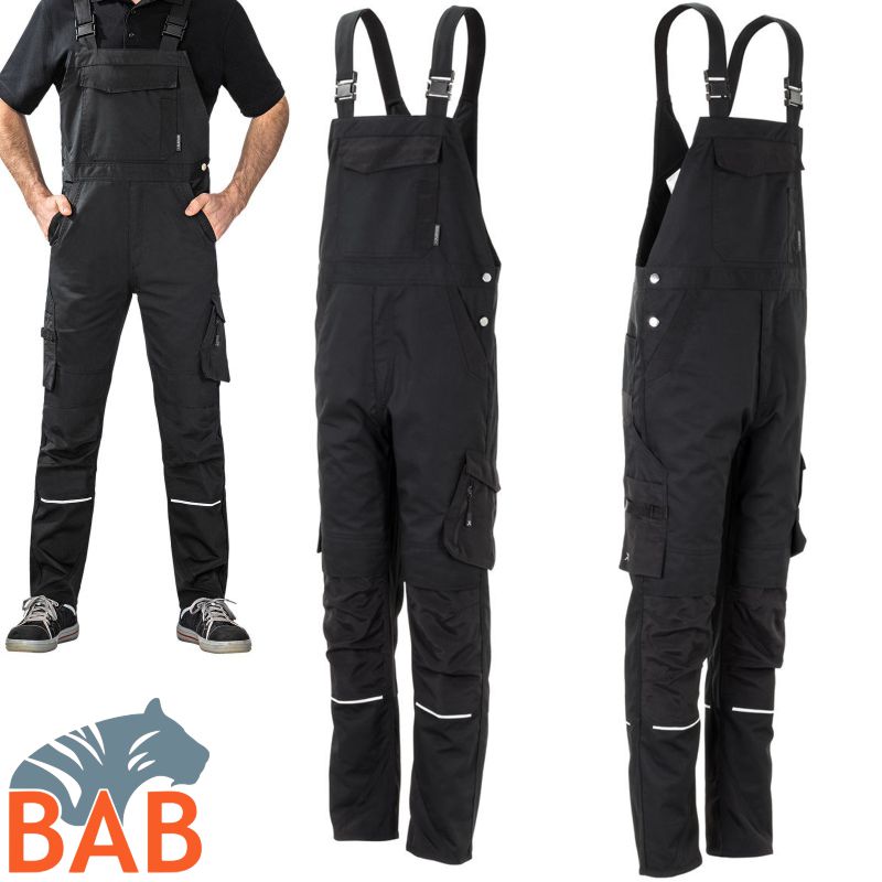 Planam Norit 6520 Latzhose schwarz-Herrengrösse