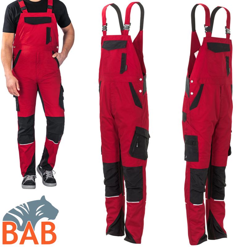 Planam Norit 6527 Latzhose rot-Herrengrösse