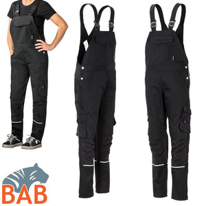 Planam Norit 6530 Latzhose Damen schwarz-Damengrösse