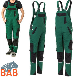 Planam Norit 6534 Latzhose Damen  grün-schwarz Damengrösse