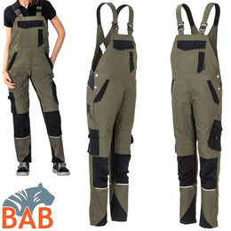 Planam Norit 6535 Latzhose Damen  oliv-schwarz Damengrösse
