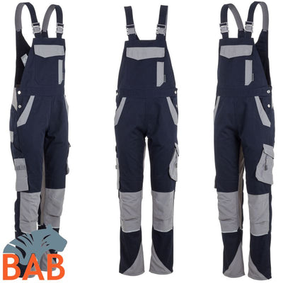 Planam Norit 6539 Latzhose Damen schwarzblau-zink Damengrösse