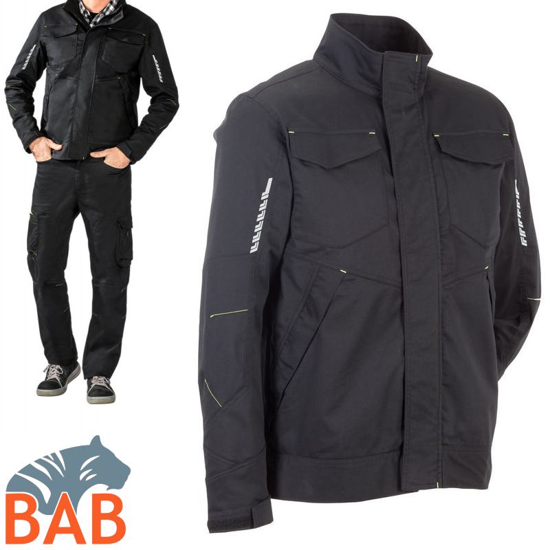 Planam Stretchline 6600 Bundjacke schwarz Zwei-Wege-Stretch-Herrengrösse
