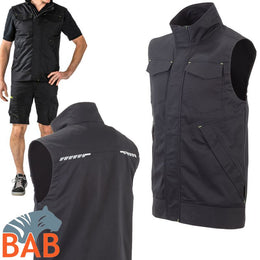 Planam Stretchline 6630  Weste- zwei-Wege-Stretch-schwarz -unisex