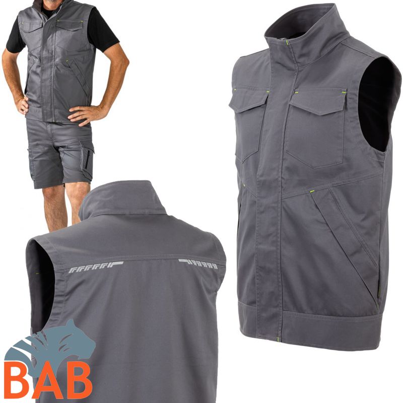 Planam Stretchline 6631  Weste- zwei-Wege-Stretch-anthrazit -unisex