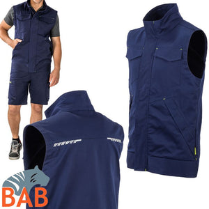 Planam Stretchline 6632  Weste- zwei-Wege-Stretch-marine -unisex