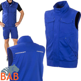 Planam Stretchline 6633  Weste- zwei-Wege-Stretch-kornblau -unisex