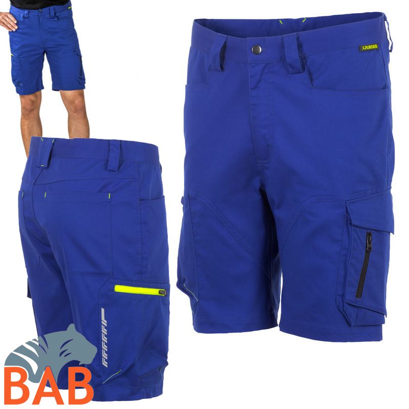 Planam Stretchline 6643 Shorts- zwei-Wege-Stretch-kornblau-unisex