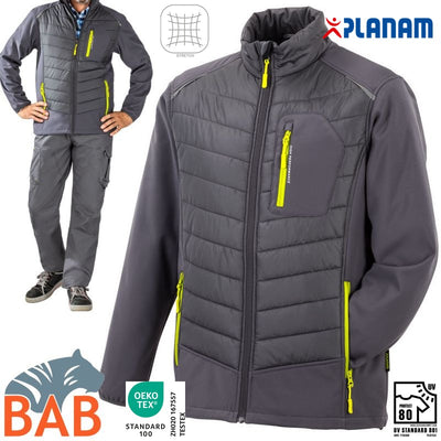 Planam Stretchline 6681  WINTERJACKE-anthrazitz -unisex