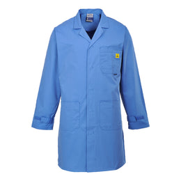 PW-AS10 Antistatischer ESD Kittel blau
