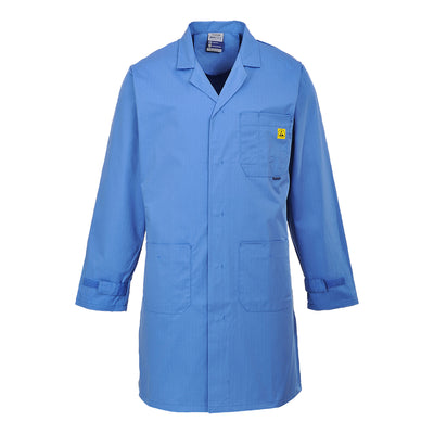 PW-AS10 Antistatischer ESD Kittel blau
