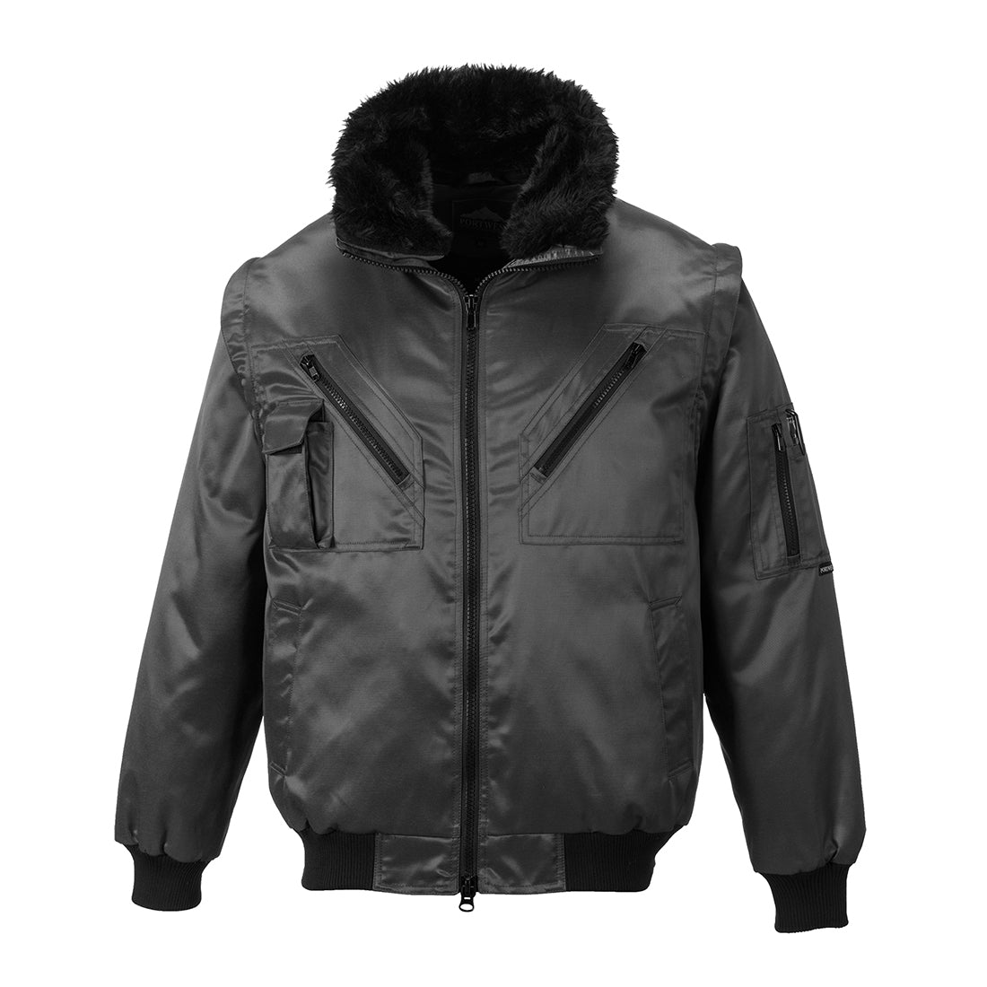 PW-PJ10 Pilotenjacke 4 in 1, schwarz