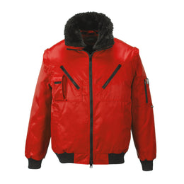 PW-PJ10 Pilotenjacke 4 in 1, rot