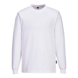 PW-AS22 Antistatisches ESD Langarm-Shirt weiß